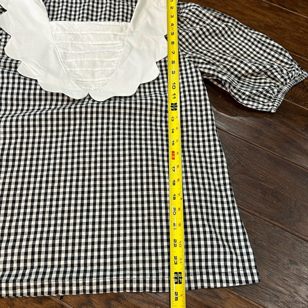 Batsheva Gingham Cotton Blouse - image 6